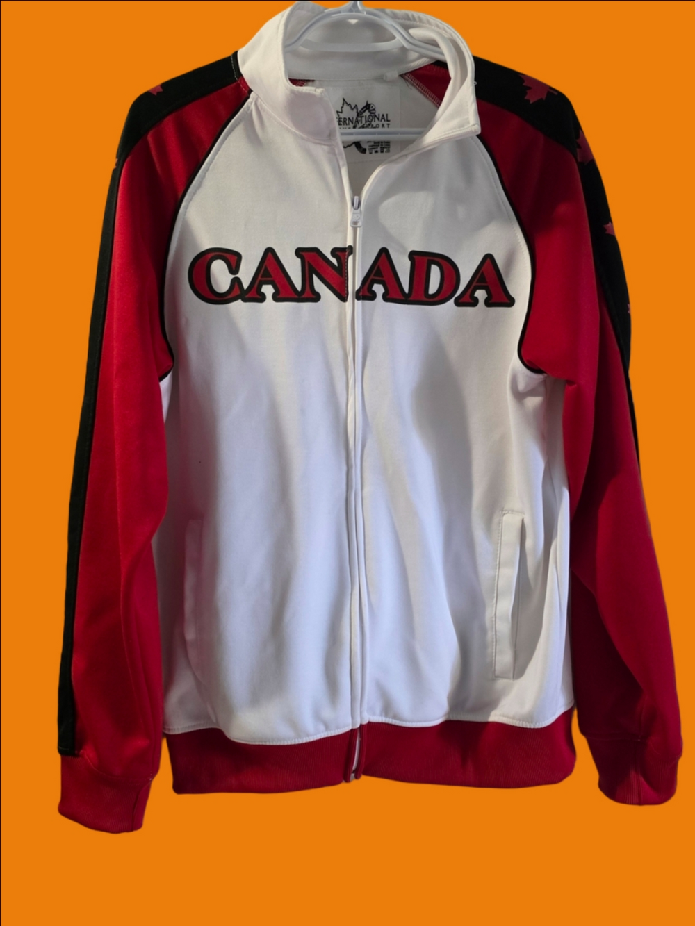 4/$97 Deal! Canada Logo Red & White Full-Zip Track Jacket